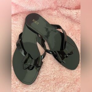 Mixit Black Bow Women's Sandals